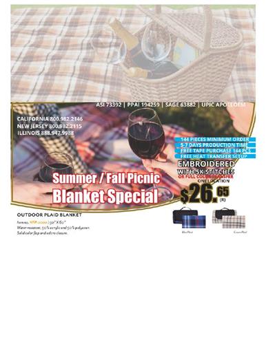 😎 Summer Time means Picnic Time. $26.65 (R) Blanket Specials FREE TAPE