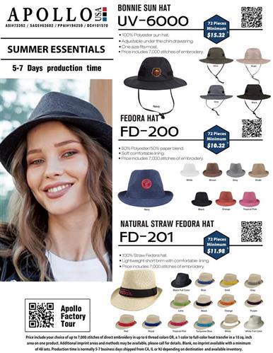 Hurry Summer Hat Deals Expire Soon from Apollo USA