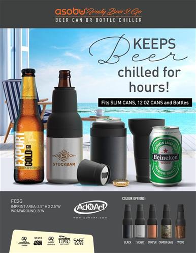 Get Ready for Summer with the Frosty Beer 2 Go - One of Amazon's Best Sellers! Perfect for Slim Cans, Regular Cans & Bottles. Built-in Bottle Opener Included!