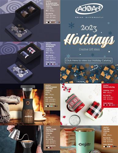 Unwrap the Magic with Award Winning Drinkware: AdnArt's Holiday Catalog is Here! 🌟