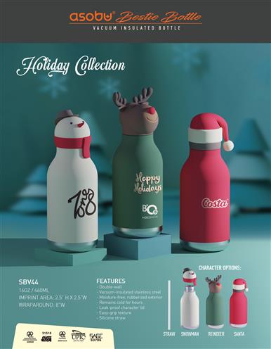 Holiday Drinkware That Stands Out! Introducing the Asobu Bestie Bottle - Add Character To Your Everyday!
