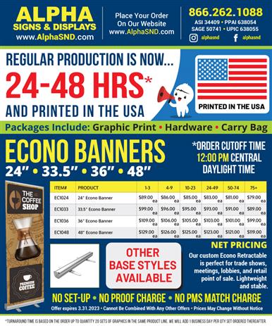 Made in the USA no need to wait Retractable Banners