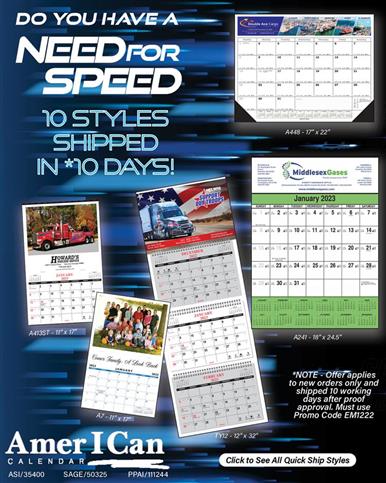Quick Ship - 10 Wall Calendar Styles Shipped in 10 Days