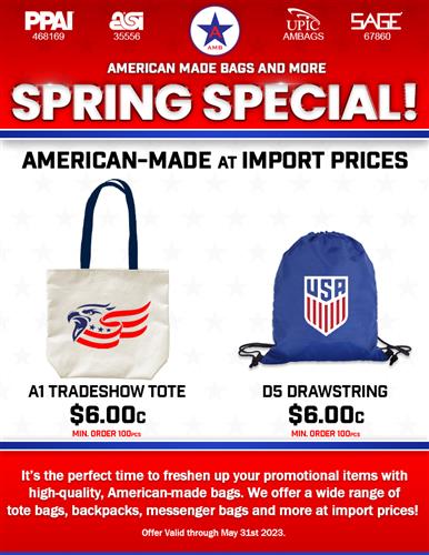 American Made Bags at Import Prices!