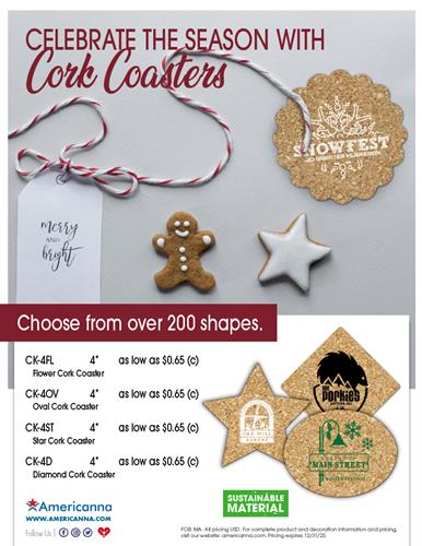 🍪 Celebrate The Season with Cork Coasters ☕