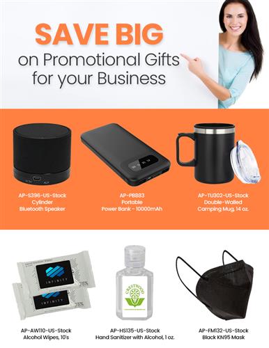 Save Big on Promotional Gifts. Order Today!