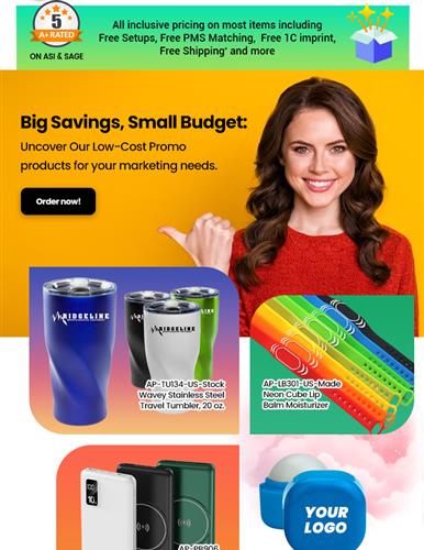 Big Savings on Drinkware, Tech accessories & more - Hurry Order Today!