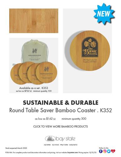 Coming Soon 🎍 Round Bamboo Coasters