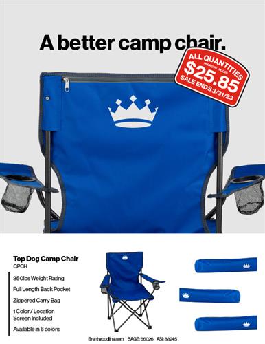 Snag the Top Dog Camp Chair 20% off!