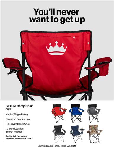 A camp chair so comfy you wont want to get up!