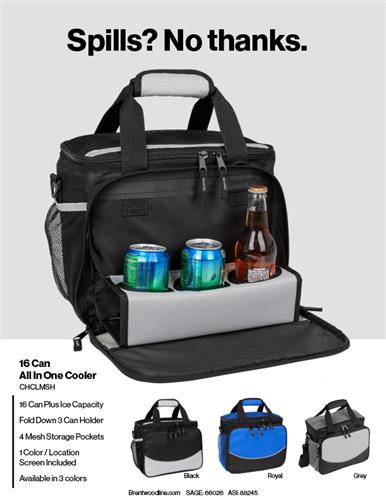 Spills? No thanks! You have to see this 16 can cooler with built cupholders!