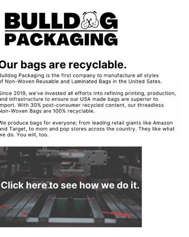 USA Made Non Woven Bags. Click to See How Its Done