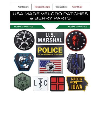 USA Made Velcro Patches and Berry Parts
