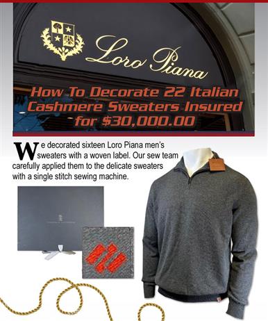 How To Decorate 22 Italian Cashmere Sweaters Insured for $30,000.00