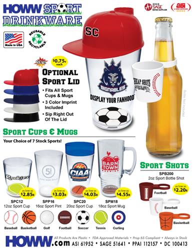 Unique Sport Novelty Drinkware - Made in the USA