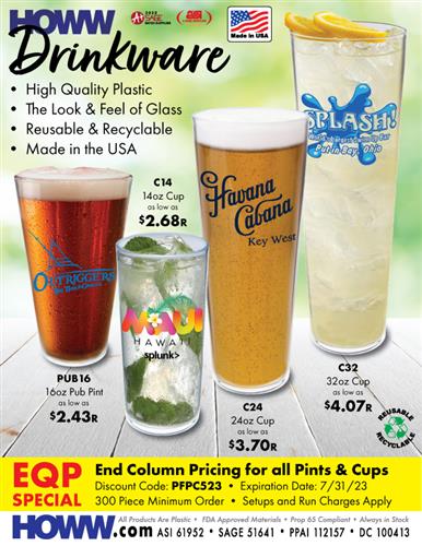 Glass-Like Plastic Drinkware - Made in the USA!