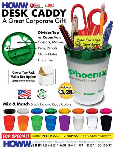 Desk Caddies Make Great Corporate Gifts! Made in the USA