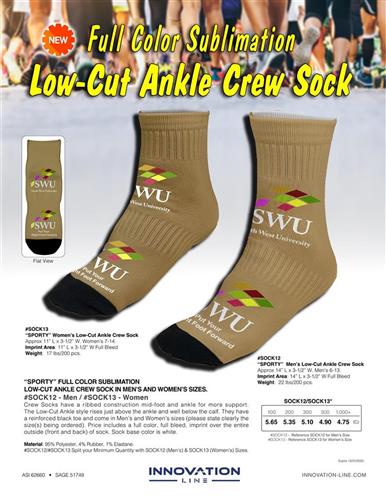 Low-cut Ankle Crew Socks