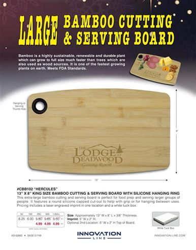 Large Bamboo Cutting & Serving Board