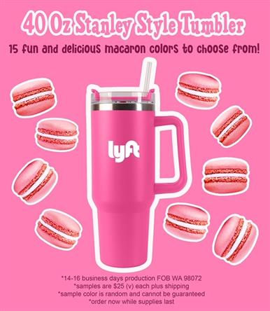 Super cute 40 oz Stanley style tumbler - lots of yummy macaron colors to choose from!
