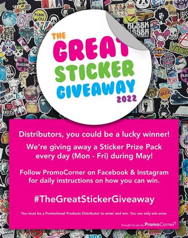 Follow us on Social for Your Chance to Win Stickers!