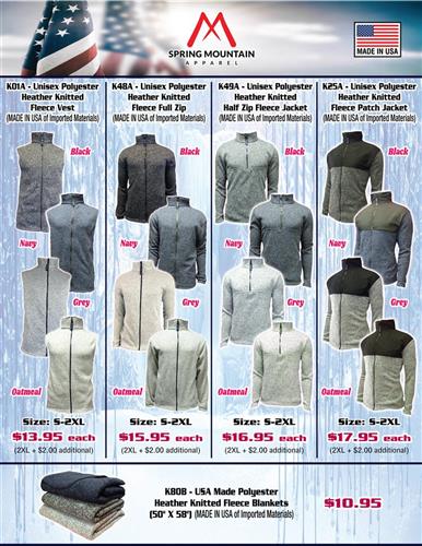 American made $13.95 Heather Knitted Jackets
