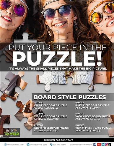 Full Color Puzzles in a Variety of Sizes
