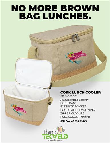 New! Insulated Cork Lunch Cooler