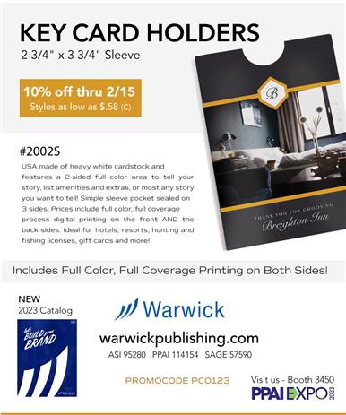 10% Off Full Color Card Sleeve from Warwick