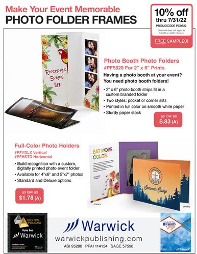 10% Off Full Color Event Photo Frames from Warwick