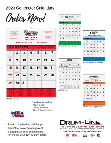 2023 Contractor Calendars...Order Now!