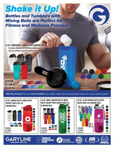 Shake Up Your Sales with Shaker Bottles and Tumblers! Perfect for Fitness and Wellness Promos!