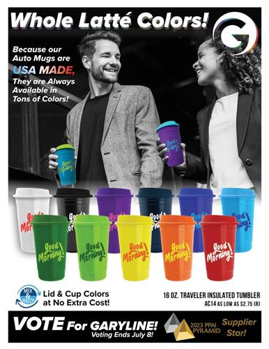 Import Issues? USA Made Auto Mugs – Always in Stock! Mix & Match Tons of Lid and Cup Colors!