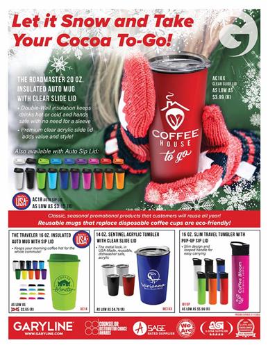 Let it Snow and Take Your Cocoa To-Go! Insulated Auto Mugs: Give for the Holiday and Reuse All Year!