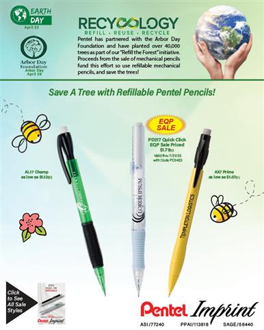 Celebrate Arbor Day with Mechanical Pencil Sale from Pentel