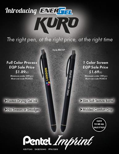 New Kuro Gel Ink Pen Sale from Pentel