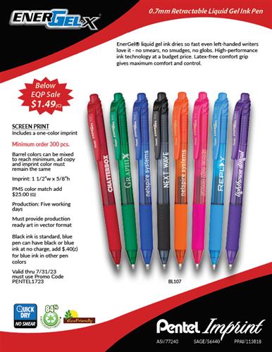 EQP Sale on Our Most Popular Gel Ink Pen