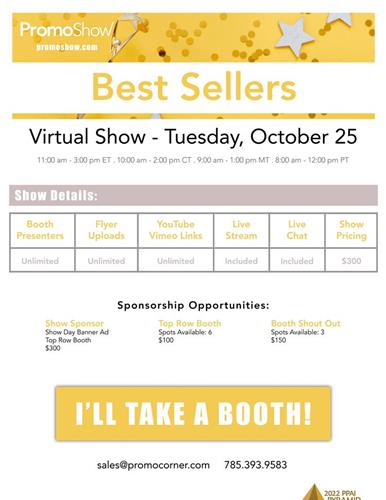 Show Off Your Best Sellers on October 25