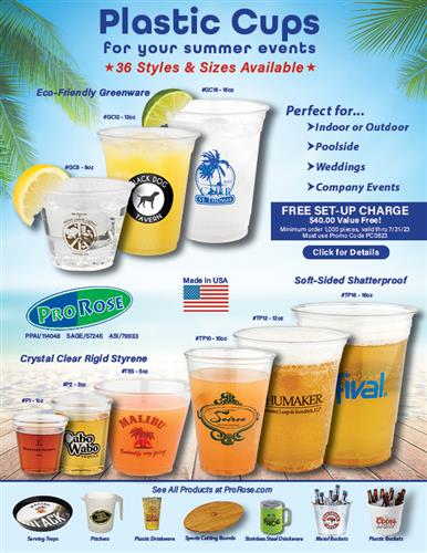 Summer Plastic Cup Sale from Prorose