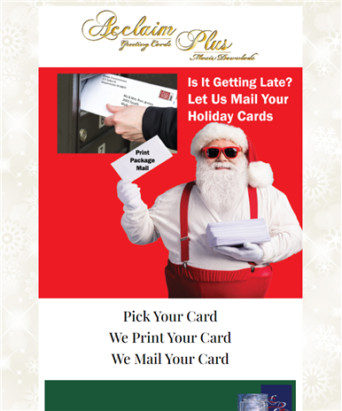 It's Getting Late, Let Us Mail Your Holiday Cards!